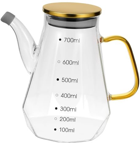 OKUMEYR Distributore Olio Bottiglia Salsa Soia Brocca Cucina Ampolla Condimento Dispenser Pulito