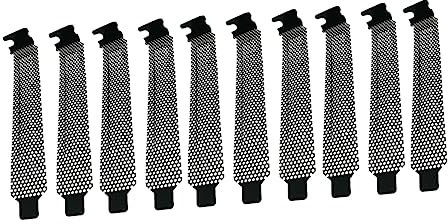 HOMSFOU 10pcs Atx Pc Case Pci Slot Covers Chassis Bits Block Mesh Structure Blanking Plate Pci Slot Cover for Mid Tower Modern Surface Oxidation Process