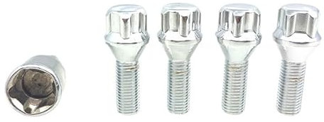 Radschrauben, Radmuttern 1 Satz M12 1,5 Radsicherungsbolzen Reifen Diebstahlsicherungsschrauben Mutter passend for BMW E39 E46 Z8 E52 Z4 E85 E60 E61 E62 E63 E64