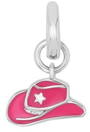 Amor Charm 925 Sterling Silber Damen Charms, 16 cm, Pink, Hut, Kommt in Schmuck Geschenk Box, 2039968