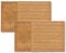 ASTRA Moderne Fußmatte Haustür - Kokosmatte 2er Set 45x75cm Streifen Natur - Schmutzfangmatte rutschfest - Fussmatte innen - Türmatte Außenbereich überdacht