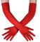 Loiluliy Satin Handschuhe Lang, 1 Paar Handschuhe Damen Elastic Classic Abendhandschuhe Seidenhandschuhe 1920er Style white Gloves für Oper, Maskerade, Cosplay-Kostüme, Halloween-Party