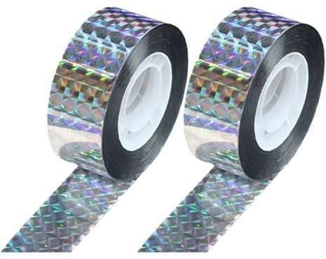 2 Rollen Vogelabwehr Vogelband, Reflektierendes Vogelabwehrband Reflexion, Reflektorband zur Vogelabwehr, Vogelband Vogelschutz Reflektierendes Band, Vogel Abweisend Band für Protect Häuser Gärten