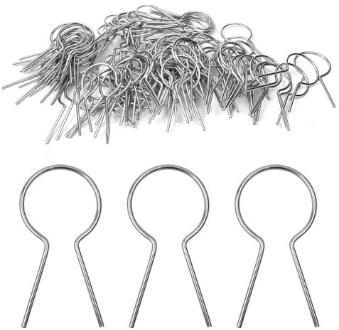 100 Pieces 11 Gauge Galvanized Steel Fence Ties Fit for 1 5/8 Fence Posts, T-Post Metal Fence Wire, Convenient Fast Chain Link Fence Wire Ties