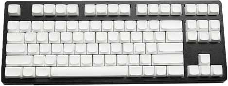 87 Tasten PBTS Blank Key Cap Weiße Tastenkappe Mechanische Tastatur für XDA Height Gamer MX Switch