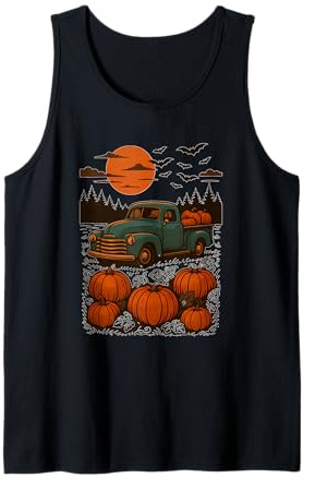 Kürbis-LKW Under Harvest Moon Tank Top