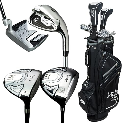 Lynx Boom Boom Ready to Play Complete Golf Set for Beginners and Improvers with Premium Course-Ready Performance