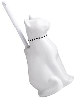 NVOQILIN WC-Bürste mit weichen Borsten, WC-Bürste und Halter, Badezimmer, Toiletten, Schüsselbürste, Keramik, Katzenbasis, WC-Werkzeug, leicht zu