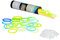 Relaxdays 100 Knicklichter inkl. 104 x 3D-Verbinder, 8 h Leuchtdauer, Glow Stick, Leuchtstäbe Profiqualität, 7-Farb-Mix