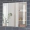 Illuminated Bathroom Mirror Cabinet with Rocker Switch 650x600mm IP44 Rated - Rowan Battery Operated Bathroom Mirror with LED Lights, Medicine Cabinets with Mirrors, Lighted Medicine Cabinets