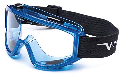 Univet 601.02.77.00 Vollsichtbrille Nummer 601 mit klarem Glas aus Polycarbonat, blau