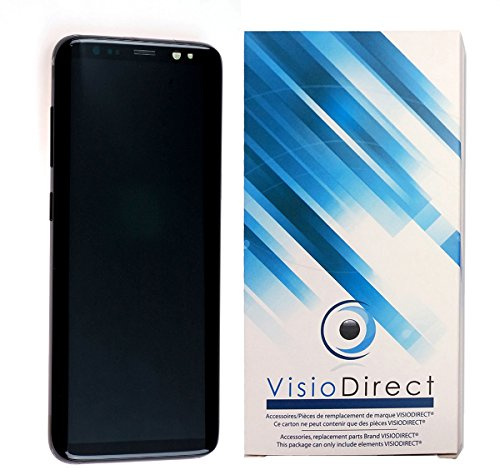 Visiodirect® Ecran Complet pour Samsung Galaxy S8 G950F téléphone Portable Noir vitre Tactile + écran LCD sur Chassis