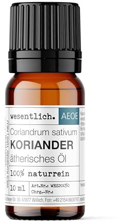 wesentlich. Korianderöl | sanft würzig, warm, frisch | 100% naturreines, ätherisches Öl | Glasflasche (10ml)