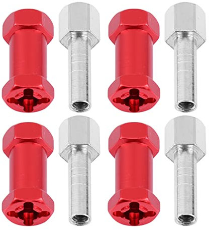 Dilwe RC Hex Adapter, 4 Stücke Metall Radnaben Adapter für D90 AX10 CC01 SCX10 Fernbedienung Crawler