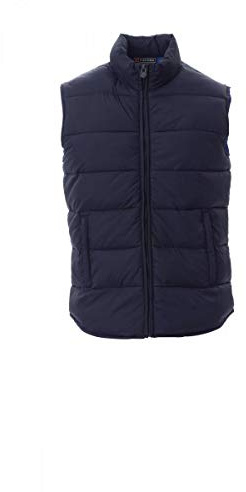 PAYPER Memory Gilet Giacca da Uomo 100% Poliestere Imbottito Effetto Piuma Tasche Esterne Zip Coperte