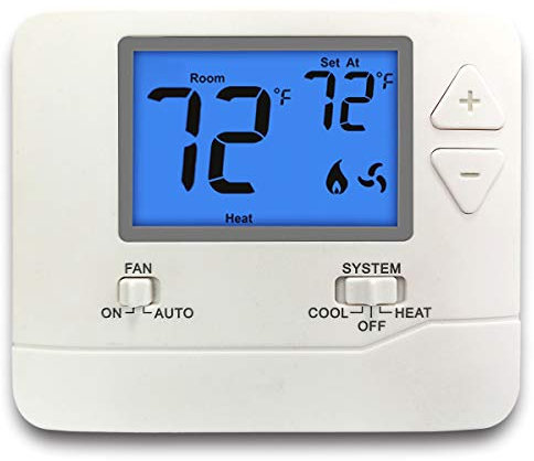 ELECTECK Digital Thermostat with Large LCD Display, Non-Programmable, Compatible with Single Stage Electrical and Gas/Oil System, Up to 1 Heat/1 Cool