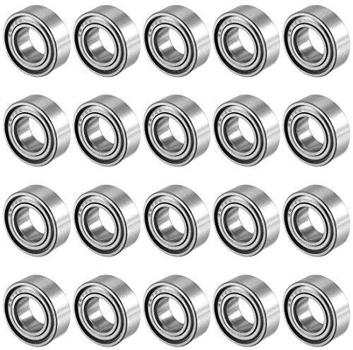 20 Stück 687ZZ 7 mm x 14 mm x 5 mm Kugellager, tiefe Nut Miniatur doppelt geschirmt