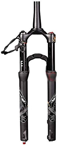 SLRMKK Bike Suspension Fork,MTB Bike Fork 26/27.5/29 Inch Lightweight Magnesium Aluminum Alloy Discbrake Travel 120mm Air Pressure Shock Absorber Straight Pipe MTB Gas Shoulder Control,White-27.5inc