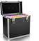 Shoze Vinyl Record Storage 12 LP Case Album Collection DJ Carry Storage Cases Lockable Box LP Case Vinyl Record Storage Carry Box Holds up to 50pcs Albums Record Collection Chest (Black)
