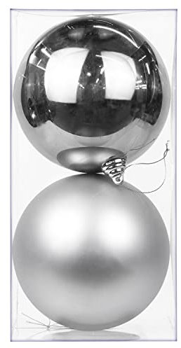 Ø 15CM Weihnachtskugeln Kunststoff 2 Stücke Große Christbaumkugeln Weihnachtsdeko Bruchfest Ornamente Weihnachtsbaumschmuck für Weihnachtsbaum Christbaumkugeln Weihnachtsdekoration Kugeln