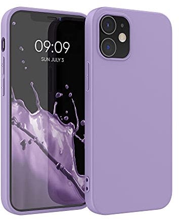 kwmobile Hülle kompatibel mit Apple iPhone 12 / iPhone 12 Pro Hülle - weiches TPU Silikon Case - Cover geeignet für kabelloses Laden - Veilchen Lila