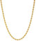 Source 18 inch 18ct Gold plated 2mm thick Braided Rope Chain Necklace