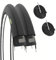 2 cubiertas de 700 x 23 C (23 – 622) + cámaras neumáticas plegables para bicicletas de carreras, carretera y carreras (cámara de válvula de 48 mm, válvula presta francesa)