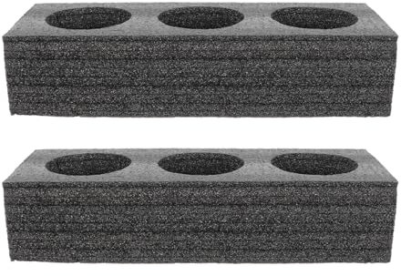 YARNOW 2PCS Foam Cup Glass Holder, Takeout Coffee Cup Drink Carrier Tray for Camping, Caravans, Motorhomes, Boats - Space for 3 Mugs