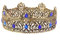 LEEMASING Herren Krone Metall Erwachsene Männer Geburtstag Abschlussball Homecoming Party König Krone für Cosplay Hochzeit, Medium, Metall, Strass