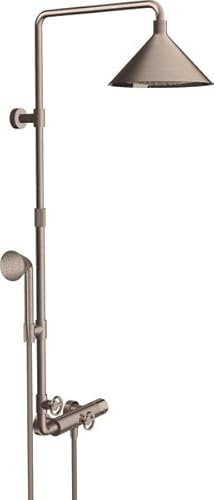 hansgrohe Axor Starck ShowerSolutions Showerpipe mit Thermostat und 2jet Kopfbrause designed by Front, Farbe: Brushed Nickel