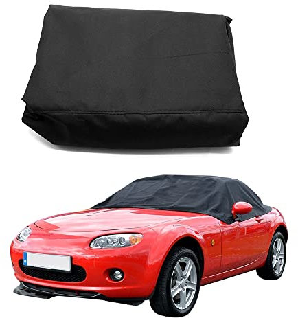 Shkalacar Halbgarage Autoabdeckung Ersatz für Mazda MX5 MK3 MK3.5, wasserdichte Winter Abdeckplane mit Magnetischen Befestigungssystems, Aufbewahrungstasche, Autoplane für schützt vor Frost