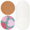 Lot de 20 Dessous de Verre Ronds à Sublimation, 10,2x10,2cm MDF Blanc sous Verre en Panneau Dur sous Verres en Liège de Sublimation pour Bricolage Artisanat Peinture Décoration d'Intérieur