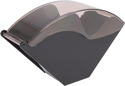 Uadme Klein Kaffeefilterhalter, V60 Fächerförmige Stehende Filterpapierhalter Kaffeefilterhalterung mit Staubdichte Abdeckung Kaffeefilterhalter Aufbewahrungsbox für Küche Bar Zuhause Kaffeetheke