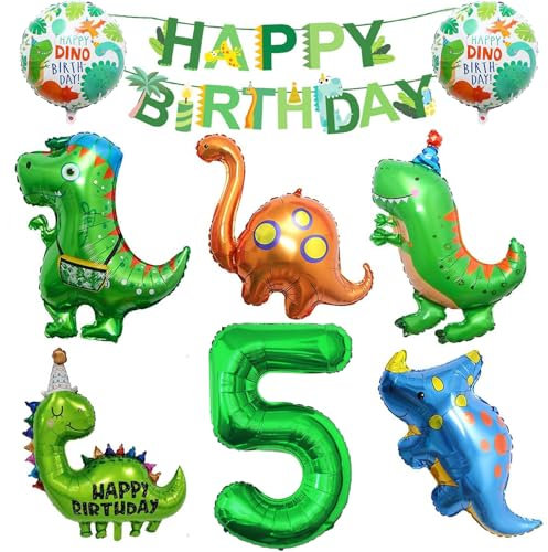 DOWNDRIFT Dino Geburtstag Deko 5 Jahre Kindergeburtstag XXLDinosaurier Kindergeburtstag Dinosaurier Geburtstag Deko 5 Jahre Kindergeburtstag Dino Deko für Geburtstag Dekoration Jungen