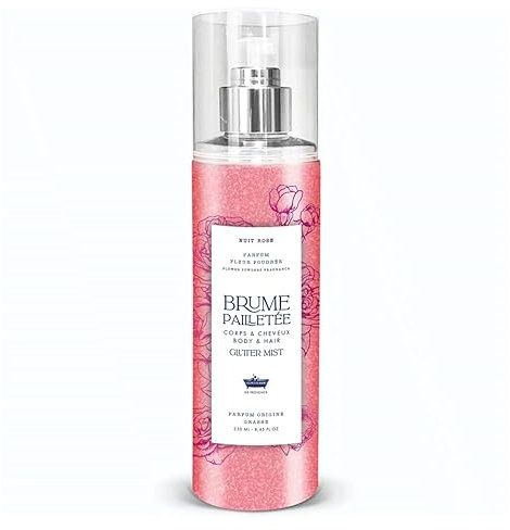 Brume Pailletée fleur poudrée 250ml - Nuit Rose - Corps & cheveux - Les Petits Bains de Provence