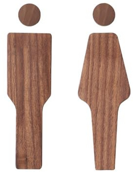 ARFUKA Cartello in legno con retro adesivo uomo donna bagno bagno WC segno porta bagno segni toilette segni toilette segno per bagno aziendale segnaletica bagno segni decorazione