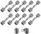 QUARKZMAN 10 Sets 10mm Lederkordel-Endkappen mit Karabinerverschlüssen, Fassabschlüssen für die Herstellung von Lederarmbändern, metallisch schwarz