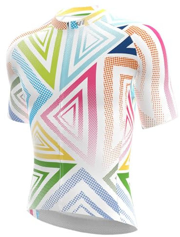Wulibike Fahrradtrikot Herren Kurzarm Rennrad Trikot Radtrikot Fahrradbekleidung für Männer Weiß XXL
