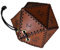 Simpls PU-Leder D20-Würfeltasche, Tragbare Tasche mit Kordelzug für, Spiel, DND-Würfeltasche,