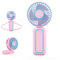 JYPS Portable Handheld Fan, Hand Fan with USB Rechargeable Battery, Mini Electric Pocket Fan Foldable for Desktop, Home,Office, Small Hand Held Fan for Indoor aind Outdoor, Travel Essentials (Pink)