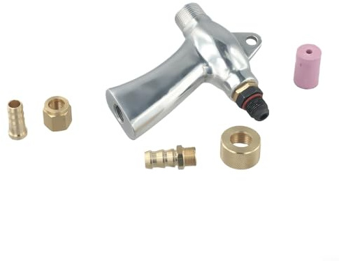 Sandstrahlpistole, Sandstrahlpistole, Luft-Siphon, mit 5 Keramikdüsen, 6 mm/8 mm, für Schleifsandstrahlstrahlen, (B)