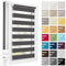 Estika Doppelrollo Klemmfix ohne Bohren, Breite alle 1 cm - 103 cm x 120 cm - Anthrazit - Tag und Nacht Duo Rollo, Rollos für Fenster ohne Bohren, Fenster sichtschutz