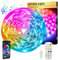 FOLAI LED Streifen 5m, USB, RGB, Timer Einstellung, Dimmbar,Lichterkette mit Fernbedienung, Musik-Synchronisation, Farbwechsel, für Beleuchtung,für Schrankdeko, Party, Zuhause, Schlafzimmer (5m)
