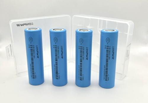 4x EVE 26V - 2600mAh - 7.5A (15A/50W max) - 3.7V Li-Po Flat Top 18650 Battery .Only suitable for vapes up to 32W per cell.Ideal for power storage.Manufactured 02/25-10 years shelf life.+Case