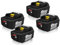 Energup 4 Pièces 18V 5500mAh Batterie de Remplacement pour Makita Batterie 18V BL1850B BL1850 BL1860 BL1840 BL1830 BL1815 BL1820 avec Indicateur LED