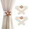 Dewocke 2 Piezas Alzapaños de Cortina, Forma de Flor Abrazaderas Cortinas, Ajustable Sujeta Cortinas, Sujeta Cortinas, Alzapaños Decorativos para Cortinas, para Dormitorio Salón y Oficina