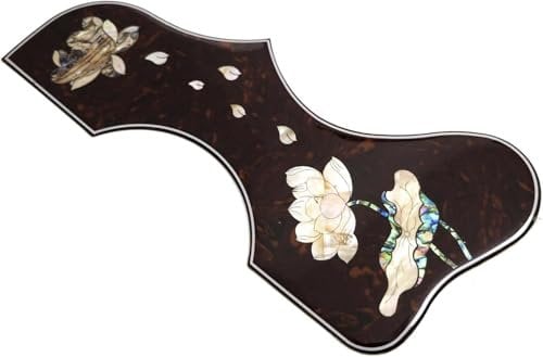 Akustikgitarren-Schlagbrett für Gibson J200 SJ200 oder 104 cm Akustikgitarre, Schlagplatte, Abalone-Schale, eingelegt, selbstklebend, Dicke 2 mm, E-Gitarren, Ersatzteile (A) (B)