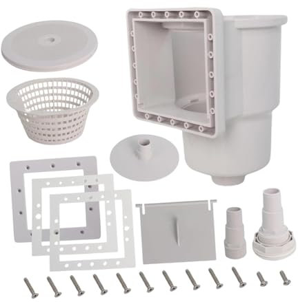 Fonowx Accessoires de Skimmer de Piscine Au Sol avec Kit D'accessoires pour Les Piscines Au-Dessus du Sol