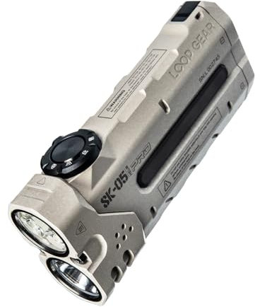 LOOP GEAR SK05PRO MAO EDC Taschenlampe 4360 Lumen, 8000mAh wiederaufladbar mit Powerbank Funktion, 3-in-1 Beleuchtung (Fernlicht/Streulicht/Seitenlicht), IP68 wasserdicht für Survival Jagd Outdoor
