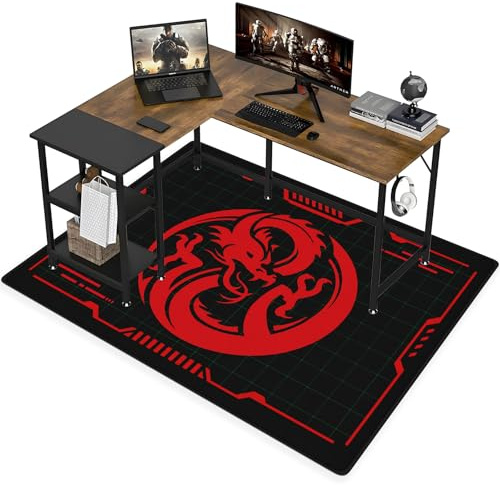 Office Chair Mat for Hardwood Floor: 160cm x 130cm Extra Large Chair Mat, Suitable for Hardwood and Tile Floors, and a Heavy Duty Protection Pad for Rolling Chairs in The Office, Game Room and Home